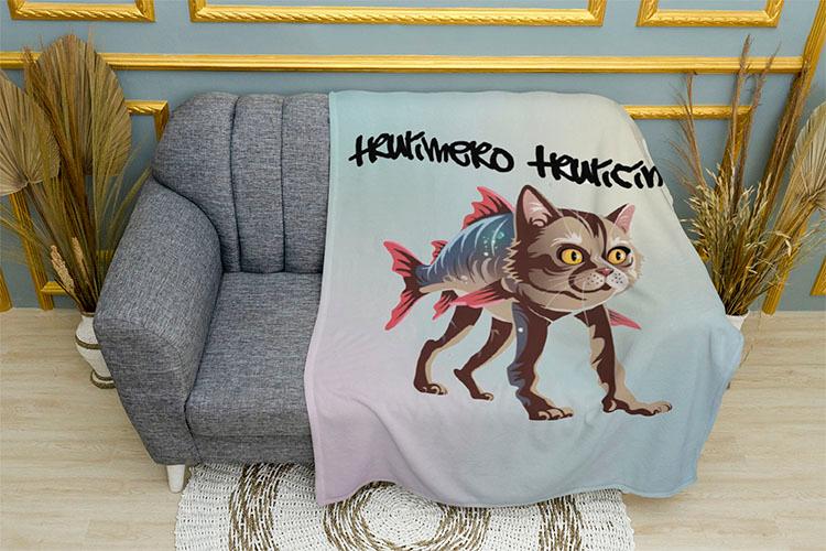 Плед «Трулімеро Труличина. Кіт-риба. Trulimero Trulichina. Catfish»