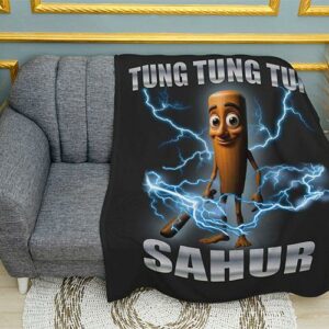 Плед «Тун Тун Тун Сагур. Мем. Tung Tung Tung Sahur. Meme»