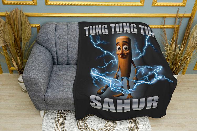 Плед «Тун Тун Тун Сагур. Мем. Tung Tung Tung Sahur. Meme»
