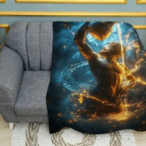 Плед з принтом Водолій. Знаки Зодіаку. Aquarius. Zodiac Signs