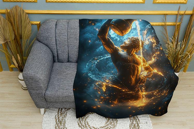 Плед «Водолій. Знаки Зодіаку. Aquarius. Zodiac Signs»