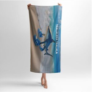 Рушник з принтом «Тралалеро Тралала. Акула. Мем. Trallallero Trallalla. Shark. Meme»