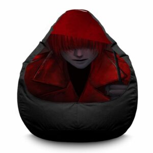 Кресло мешок «Мистер Скарлетелла. Красное вдохновение. Хомисайфер. Mr. Scarletella. Red Inspiration. Homicipher. Oxford»