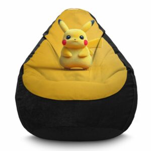 Кресло мешок «Пикачу. Милый покемон. Pikachu. Cute Pokemon. Flock»