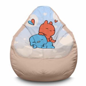 Кресло мешок «Объятия любви. Сердца. Love Hugs. Hearts. Oxford»