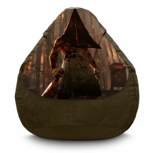 Кресло мешок «Пирамидоголовый. Пламенный мрак. Сайлент Хилл. Pyramid Head. Fiery Gloom. Silent Hill. Flock»
