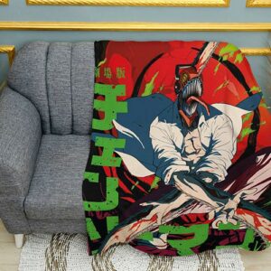 Плед «Людина-бензопила. Денджі. Кривавий Герой. Chainsaw Man. Denji. Bloody Hero»