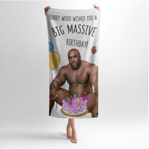 Рушник з принтом «Баррі Вуд. Привітання. Barry Wood. Greeting»