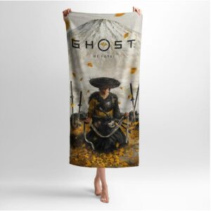 Рушник з принтом «Привид Йотей. Осінній воїн. Ghost of Yotei. Autumn Warrior»