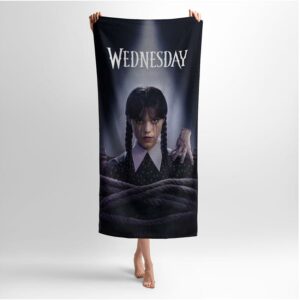 Рушник з принтом «Венздей. Похмура краса. Wednesday. Gloomy Beauty»