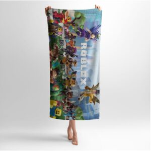 Полотенце с принтом «Роблокс. Игра. Персонажи. Roblox. Game. Characters»