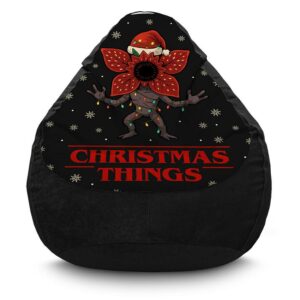 Крісло мішок «Санта Демогоргон. Дивні Дива. Santa Demogorgon. Stranger Things. Flock»