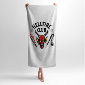 Полотенце с принтом «Клуб Адского Пламени. Очень странные дела. Hellfire club. Stranger Things»