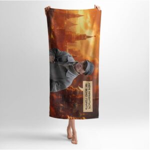 Полотенце с принтом «Полтавский поджигатель. Мне нравится как оно горит. Poltava arsonist»