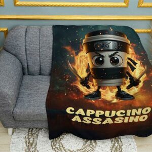 Плед «Капучино-Ассасино. Огонь силы. Cappuccino Assassino. Fire of power»