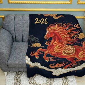 Плед «Кінь Удачі. Символ 2026 року. Luck Horse. Symbol of 2026»