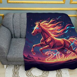 Плед «Рік Коня. Полум’яна Сила. Year of Horse. Flaming Power»