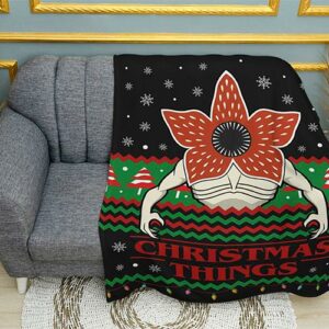Плед «Різдвяний Демогоргон. Дивні Дива. Christmas Demogorgon. Stranger Things»