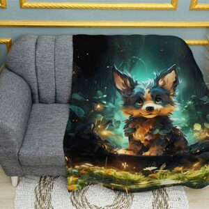 Плед «Цуценя. Казковий ліс. Арт. Puppy. Fairytale Forest. Art»