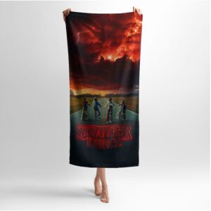 Полотенце с принтом «Очень странные дела. Сильная команда. Stranger Things. Strong team»