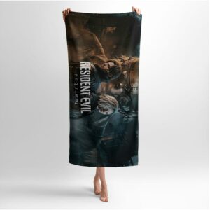 Полотенце с принтом «Обитель зла. Реквием. Город ужаса. Resident Evil. Requiem. City of Horror»